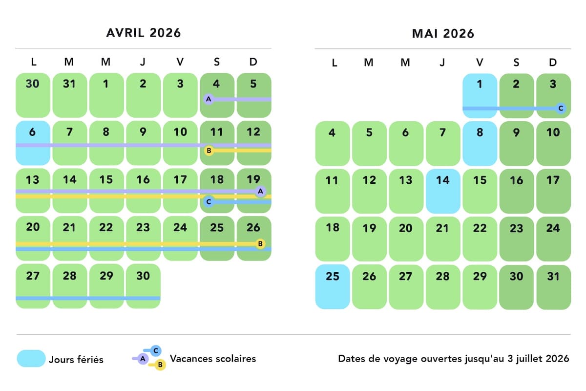 Calendrier SNCF