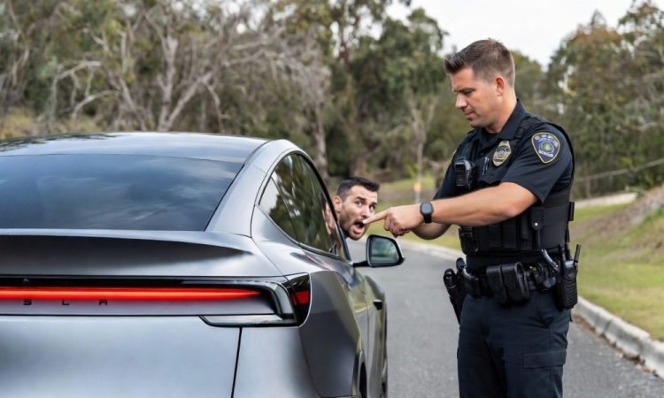 Une nouvelle fonctionnalité de la Tesla Model Y attire l’attention des policiers et met le conducteur en danger !